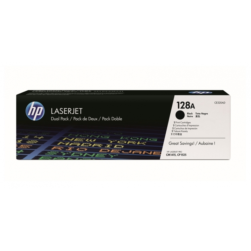 

Картридж HP 128A CP1525n/1525nw, CM1415fn/1415fnw black DUAL PACK (CE320AD)