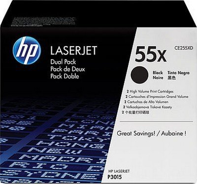 

Картридж HP 55X black max повышенной емкости 12500стр (упаковка 2шт) (CE255XD)
