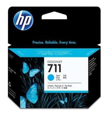 

Картридж HP No.711 DesignJet 120/520 Cyan 3-Pack (CZ134A)