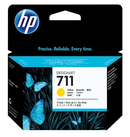 

Картридж HP No.711 DesignJet 120/520 Yellow 3-Pack (CZ136A)