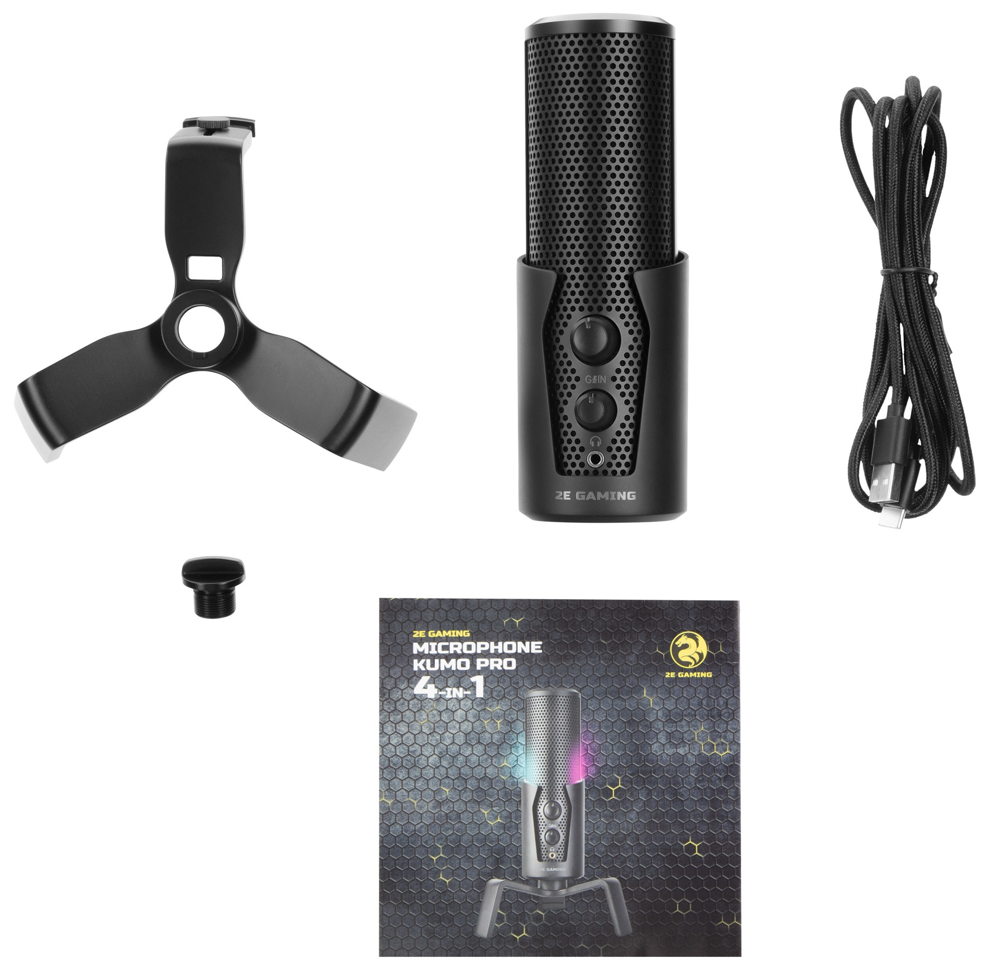 Мікрофон 4в1 2E GAMING Kumo Pro, Black (2E-MG-STR-4IN1MIC) · 5