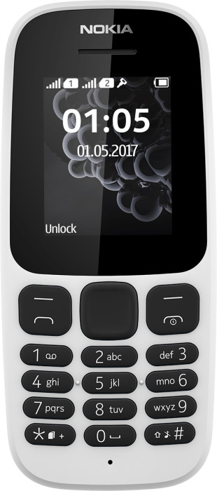 Мобільний телефон NOKIA 105 SS 2017 White (A00028371) в Києві
