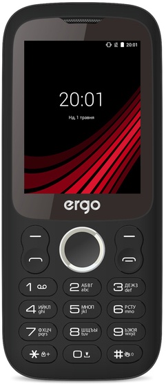 Мобільний телефон ERGO F242 Turbo Dual Sim Black в Києві