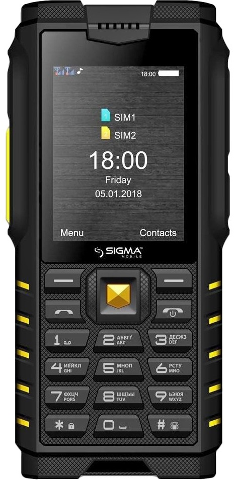 

Мобильный телефон SIGMA X-Treme DZ68 Black-Yellow