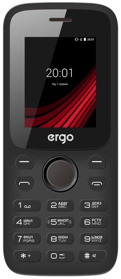 

Мобильный телефон ERGO F182 Point Dual Sim Black
