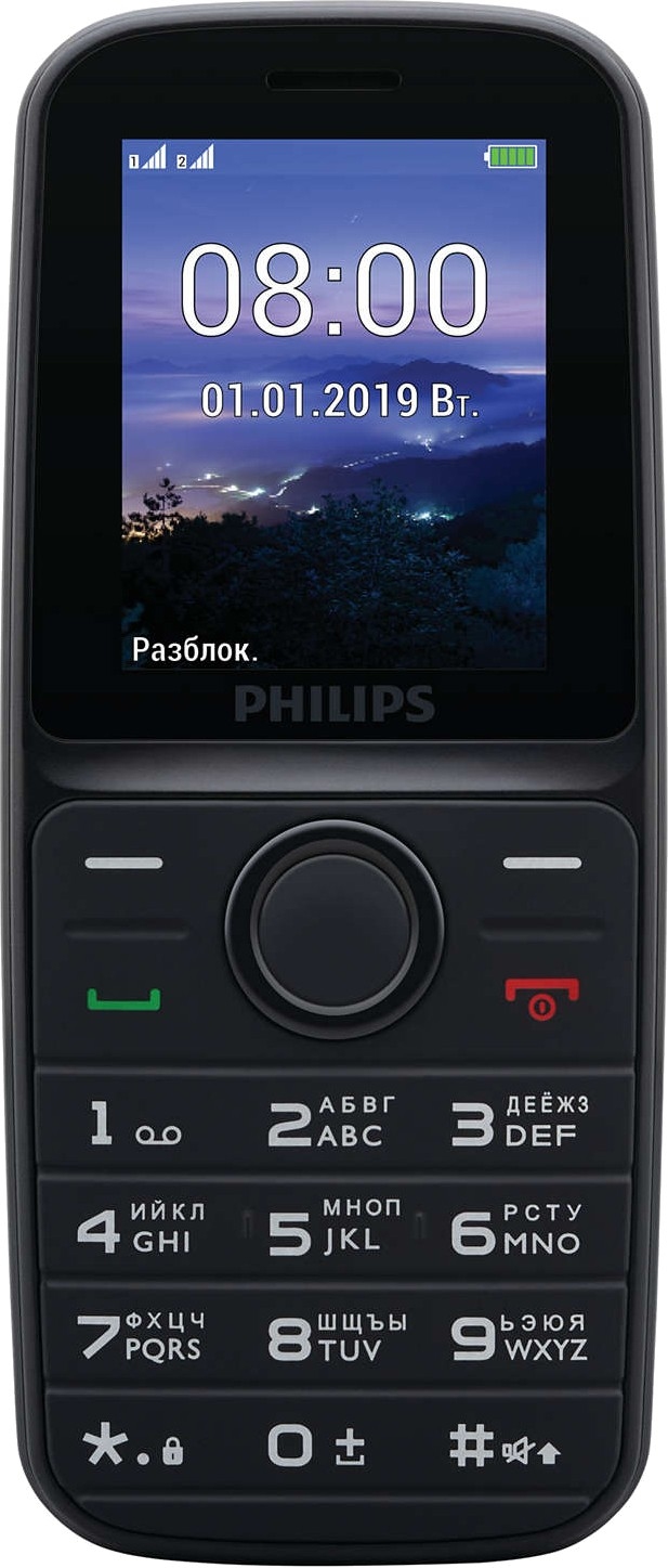 Мобильный телефон PHILIPS E109 Xenium (black) в Киеве