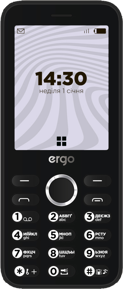 Мобільний телефон ERGO B281 Dual Sim Black в Києві