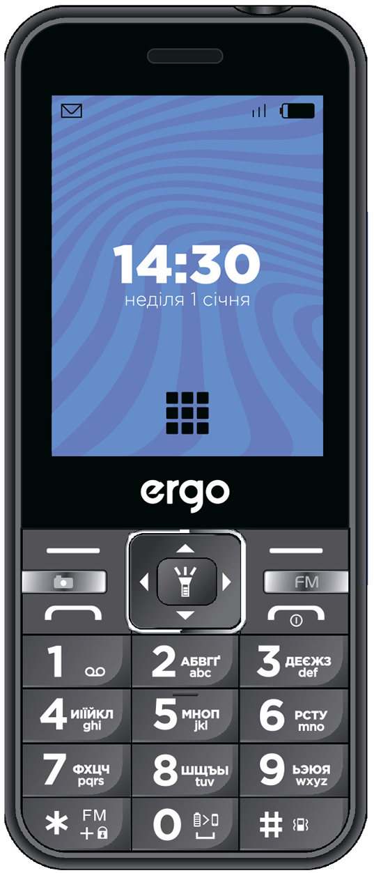 Мобільний телефон ERGO E281 Dual Sim Black в Києві