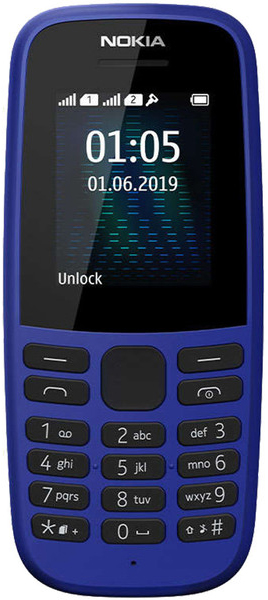 ᐉ Мобільний телефон Nokia 105 Ss 2019 Blue Ta 1203 — купити в Києві і