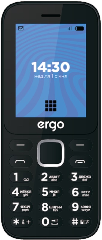 Мобильный телефон ERGO E241 Black в Киеве