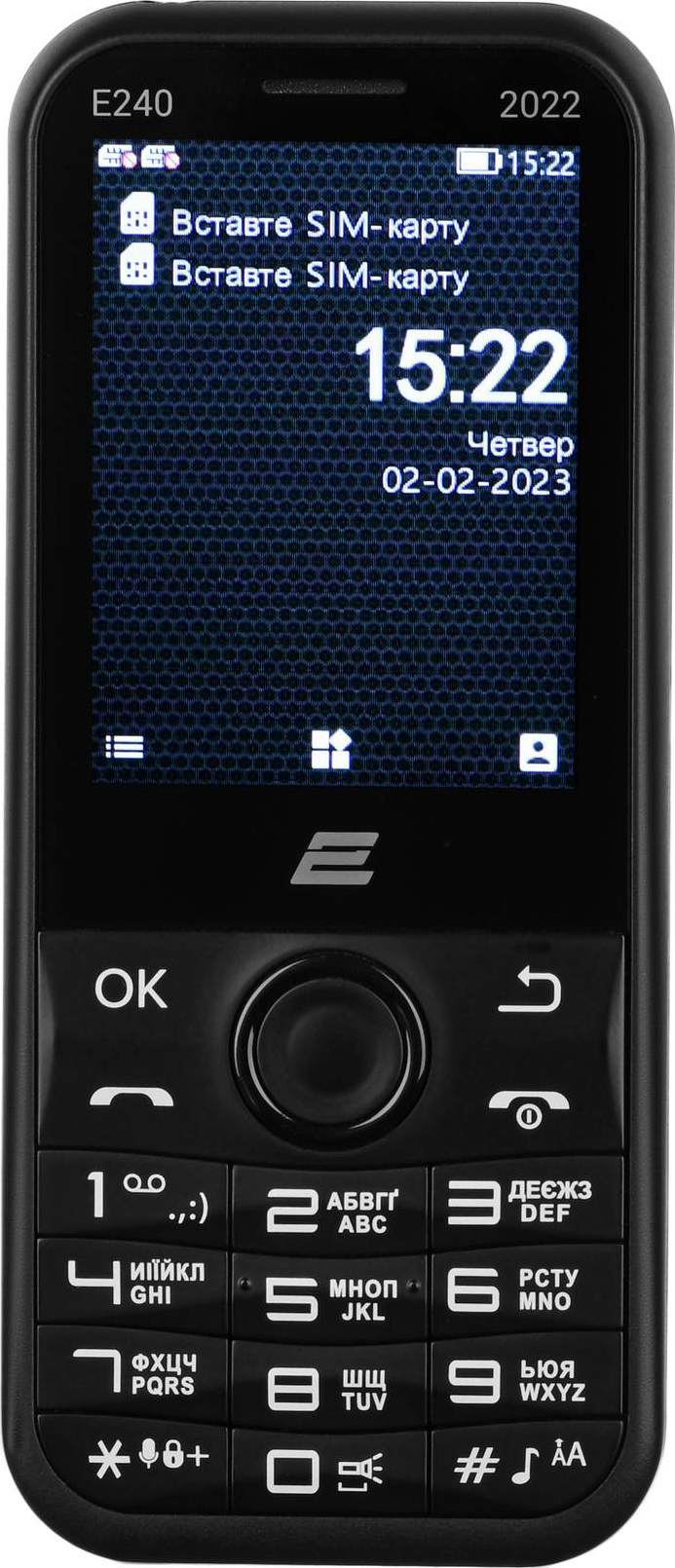 Мобільний телефон 2E E240 2022 Dual SIM Black в Києві