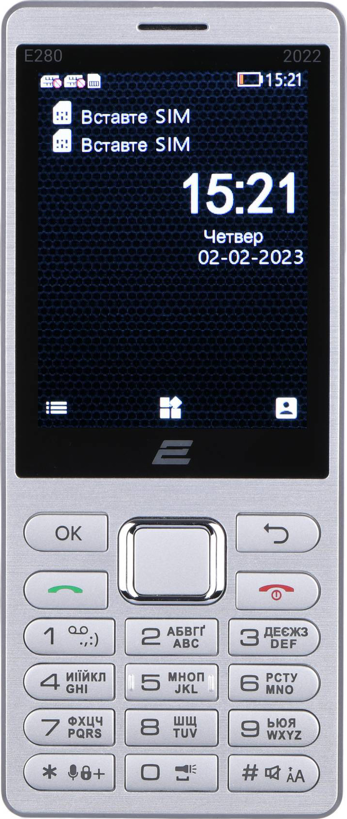 Мобильный телефон 2E E280 2022 Dual SIM Silver в Киеве