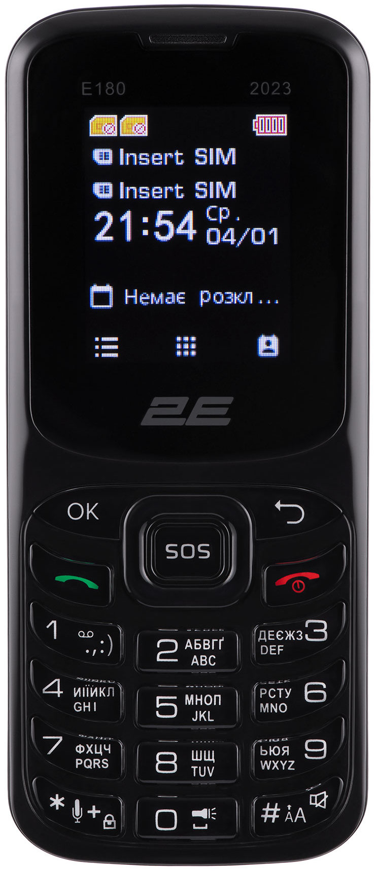Мобільний телефон 2E E180 2023 Black в Києві