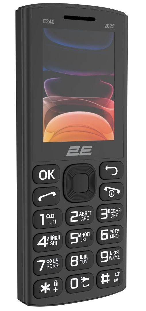 Мобільний телефон 2E E240 2025 Black (794300867202) · 2