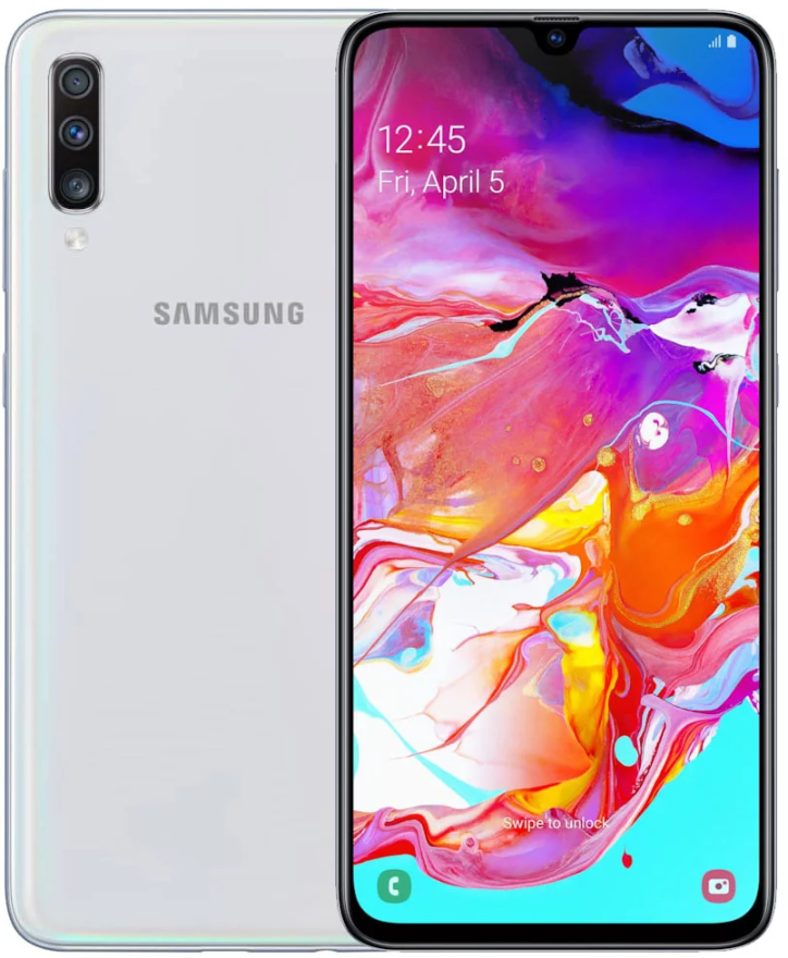 

Смартфон SAMSUNG A705F Galaxy A70 6/128Gb White (SM-A705FZWUSEK)