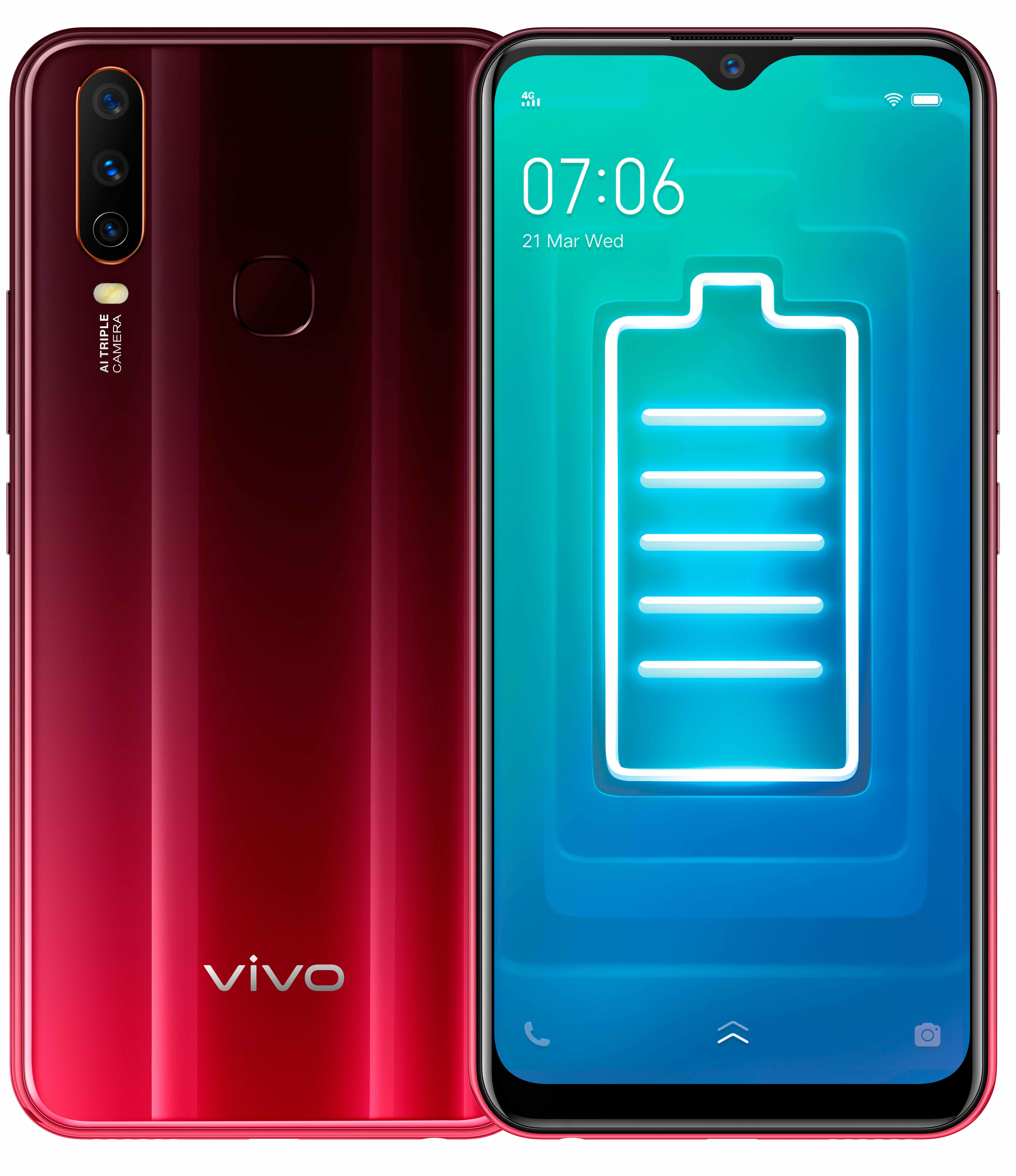

Смартфон vivo Y15 4/64GB Burgundy Red