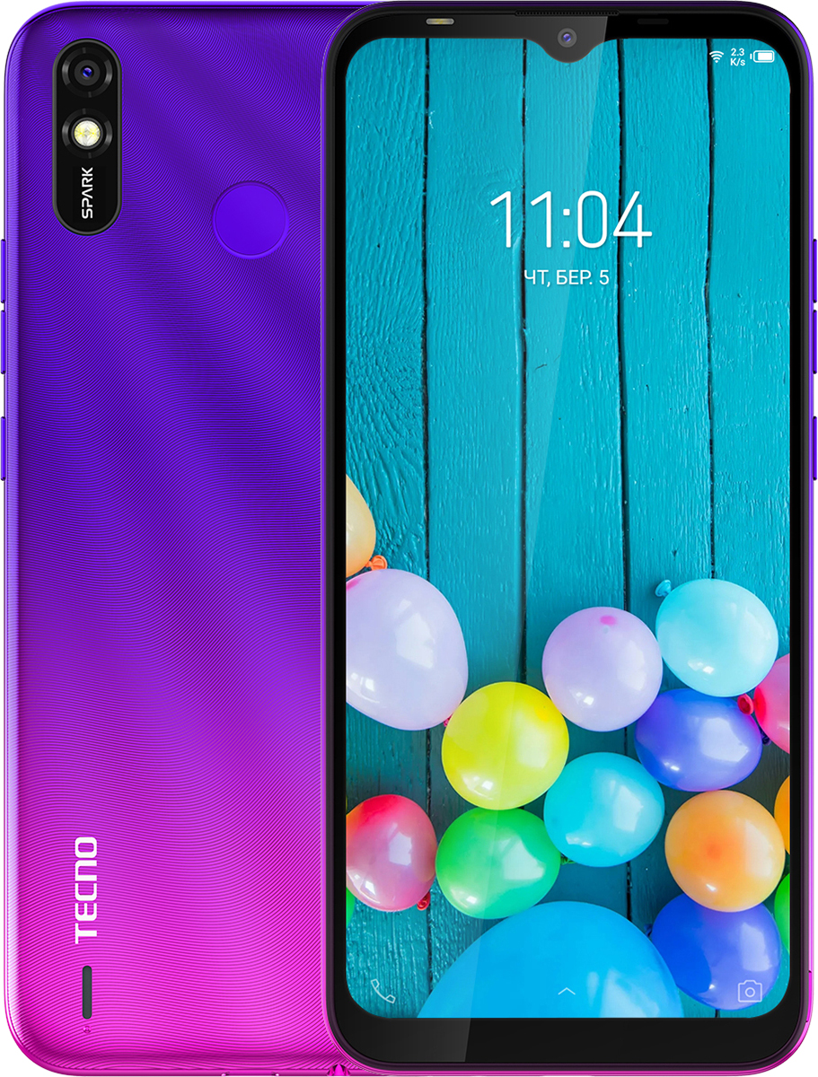 Смартфон TECNO Spark 4 Lite 2/32 (BB4k) Hillier Purple в Києві