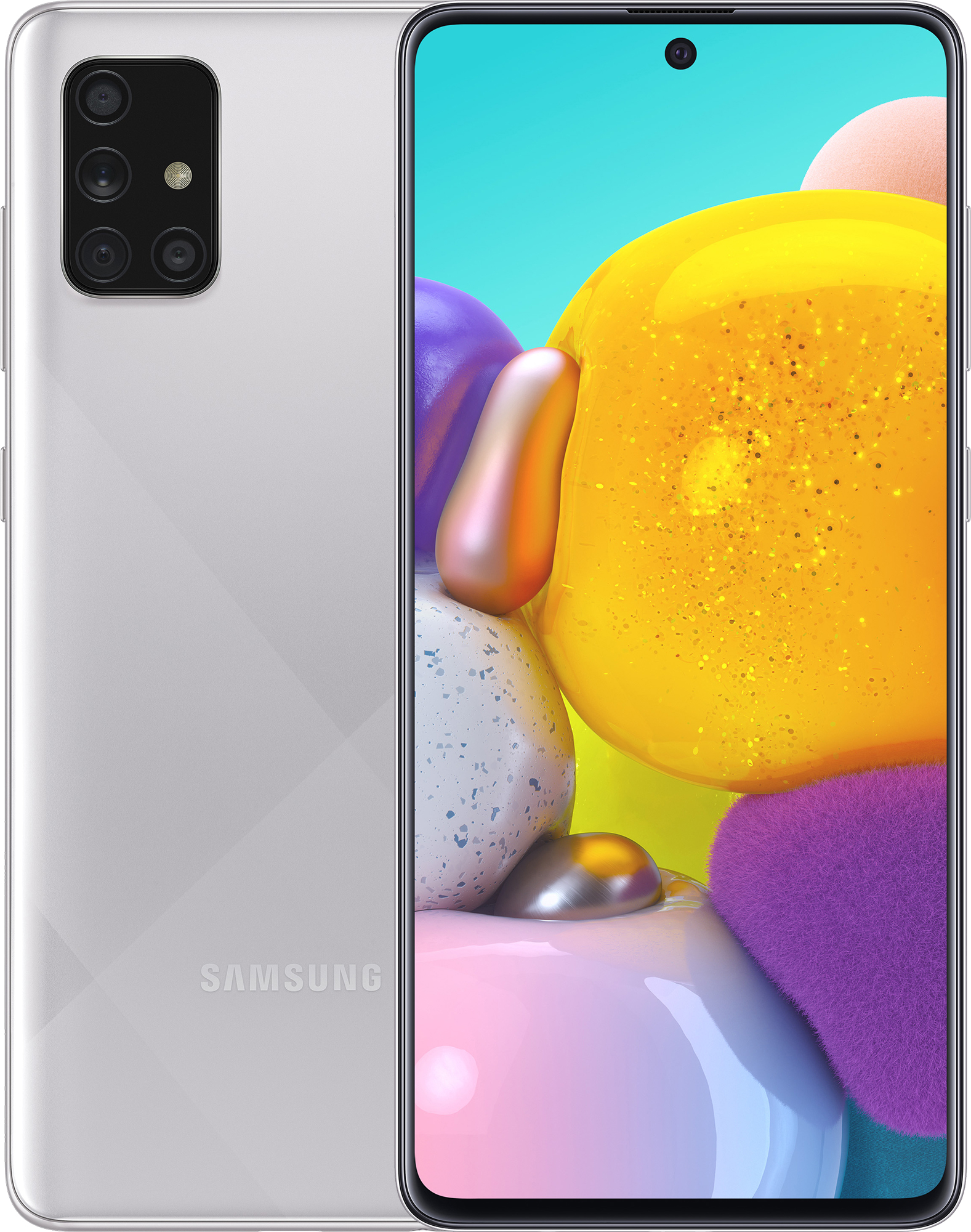 

Смартфон SAMSUNG Galaxy A71 6/128GB Metallic Silver (SM-A715FMSUSEK)