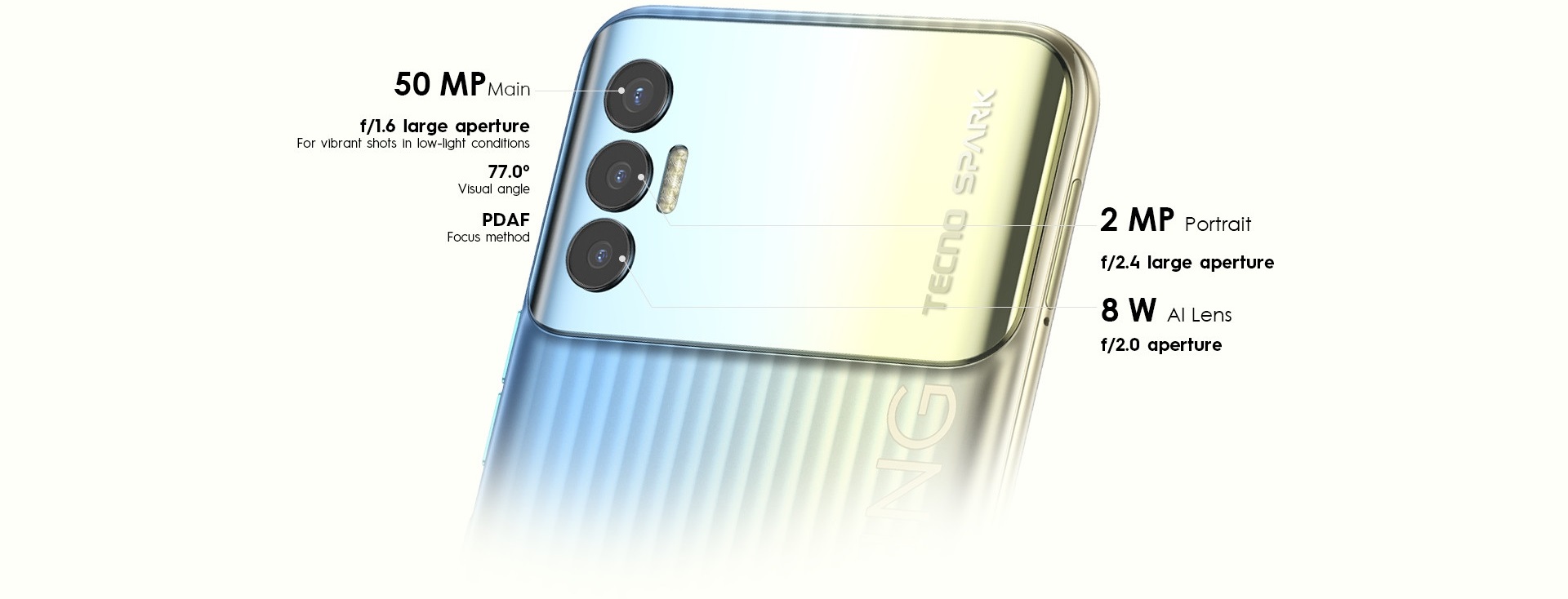Смартфон TECNO Spark 8p (KG7n) 4/64Gb NFC Atlantic Blue (4895180776755), фото 2