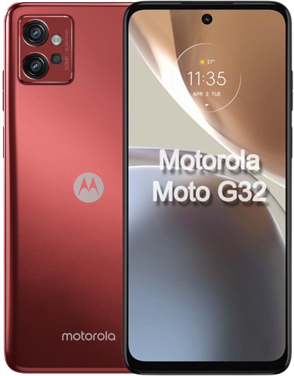 Смартфон MOTOROLA G32 6/128GB Satin Maroon (PAUU0029RS) в Києві