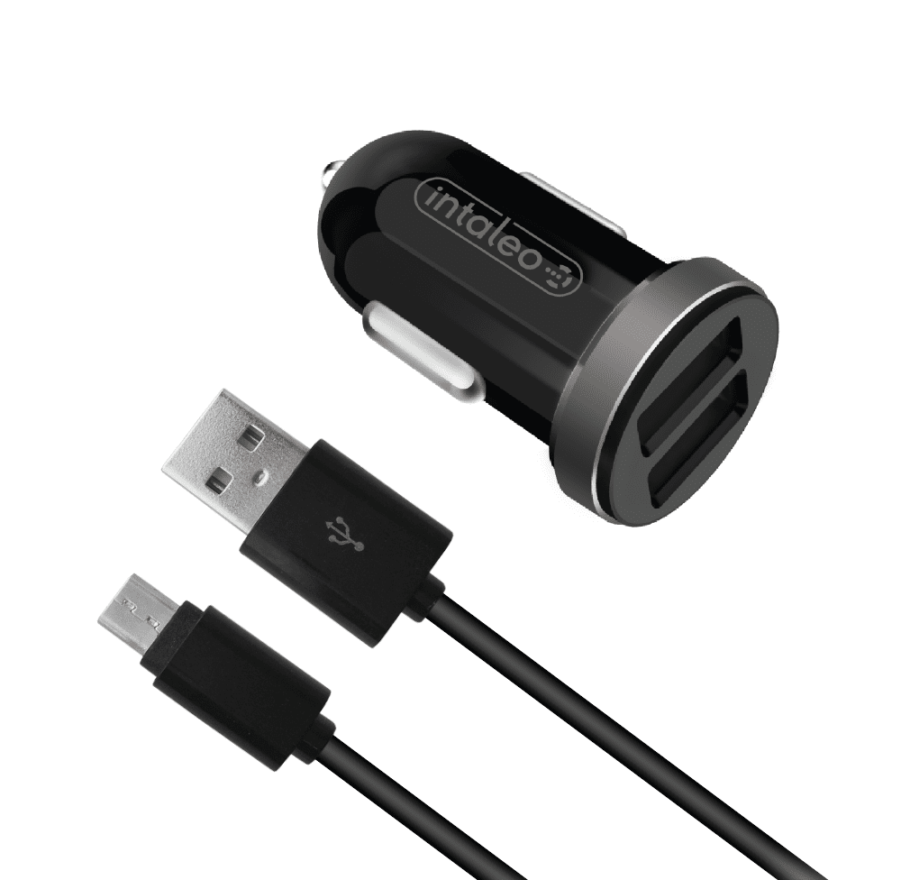 Авто зарядний пристрій Intaleo CCG212 (2USB2A) Black + MicroUSB · 2