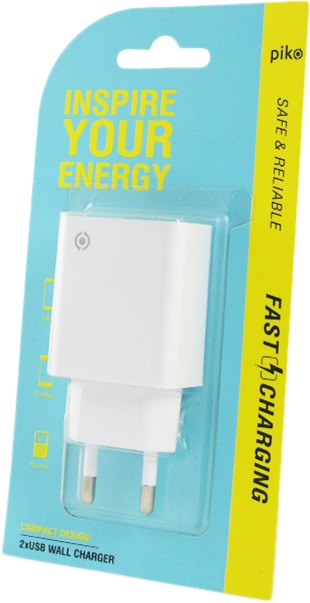 

Сетевое зарядное устройство Piko TC-242 (2USB2,4A) White