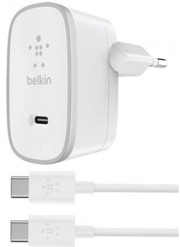 

Сетевое ЗУ Belkin USB-C Charger c кабелем USB-C/USB-C 1.5m White (F7U008vf05-WHT)