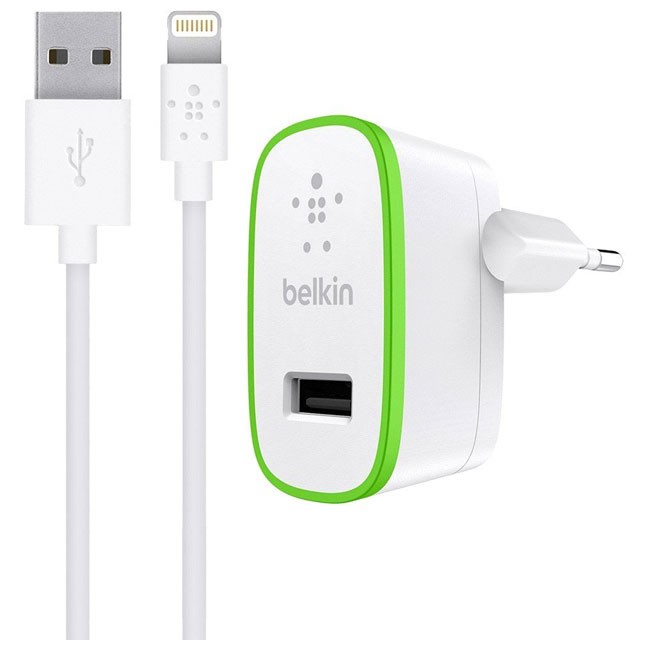 

Сетевое ЗУ Belkin USB Home Charger 2.4A c кабелем Lightening/USB 1.2m