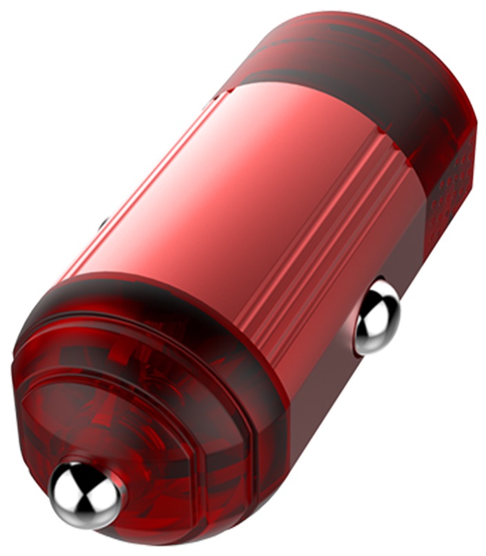 Автомобільний зарядний пристрій Colorway 1USB QC 3.0 (18W) red · 2