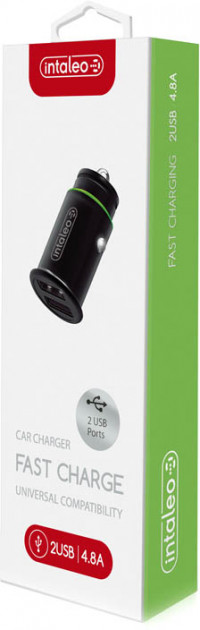 Автомобільний зарядний пристрій Intaleo CCG482 (2USB4.8A) Чорний (1283126504525) · 3