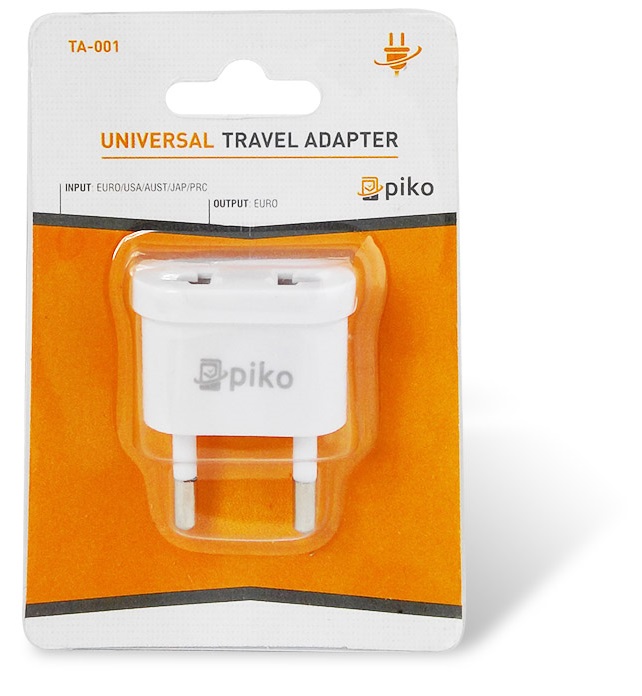 Мережевий дорожній адаптер Piko TA-001 White · 2