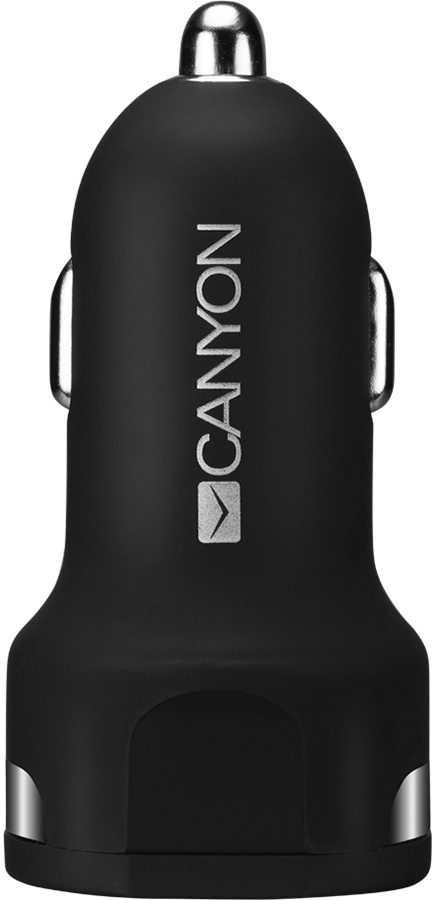 Автомобільний зарядний пристрій CANYON C-04 2USB 2.4A Black (CNE-CCA04B) · 2