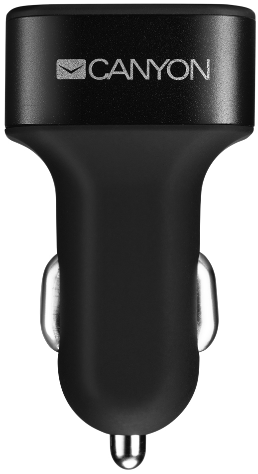 Автомобільний зарядний пристрій CANYON C-06 3xUSB 3.1A Black/Orange (CNE-CCA06B) · 2