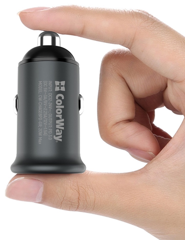 Автомобільний зарядний пристрій Colorway 1USB Power Delivery Port USB (CW-CHA028PD-GR) · 5