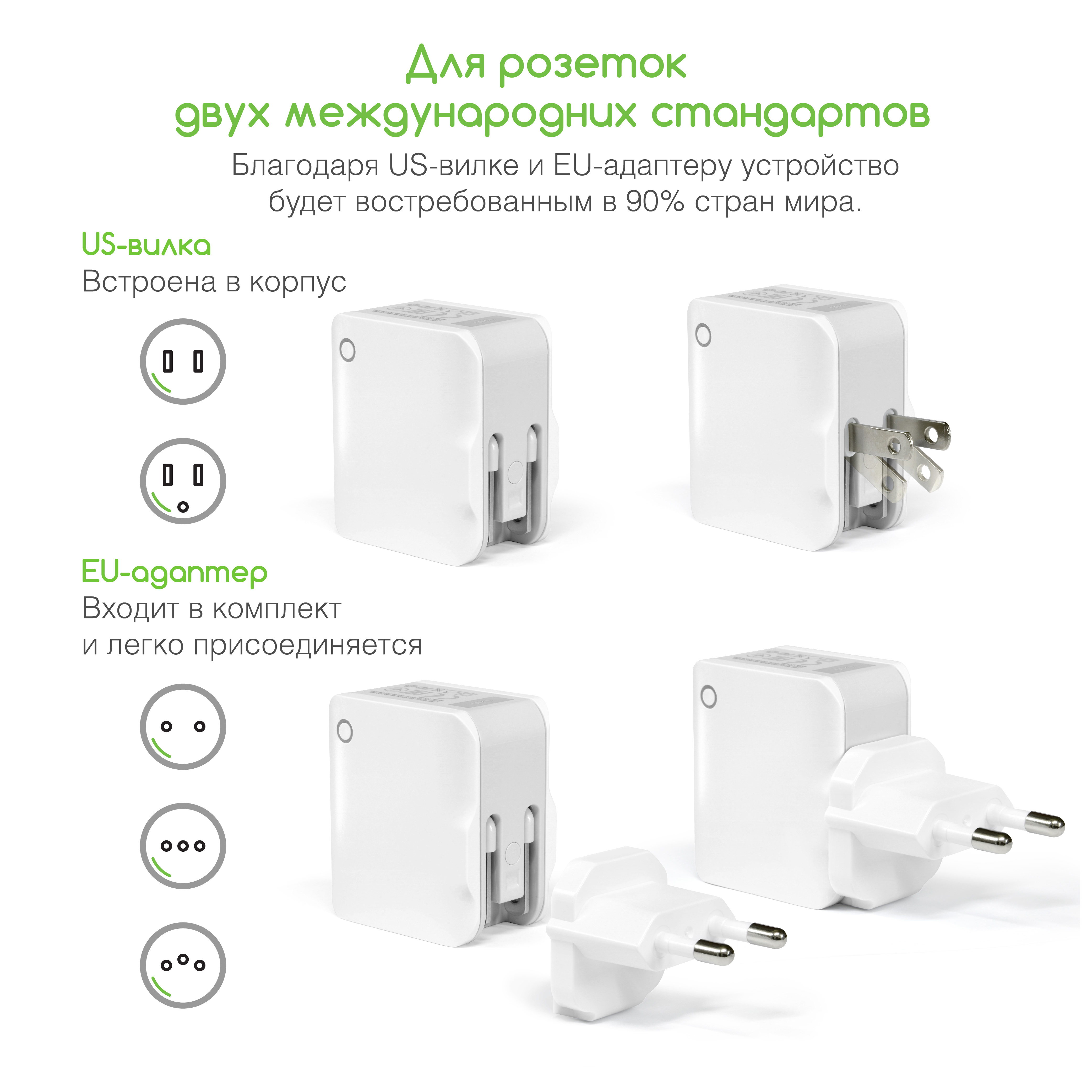 Мережевий зарядний пристрій Intaleo TCA242 2.4A Lightning (білий) · 6