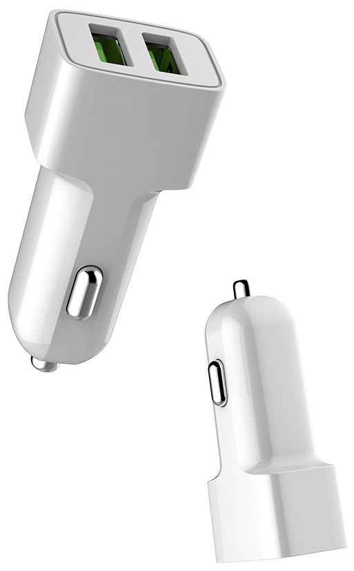 Автомобільний зарядний пристрій Colorway 2USB AUTO ID 2.4A (12W) white (CW-CHA009-WT) · 3