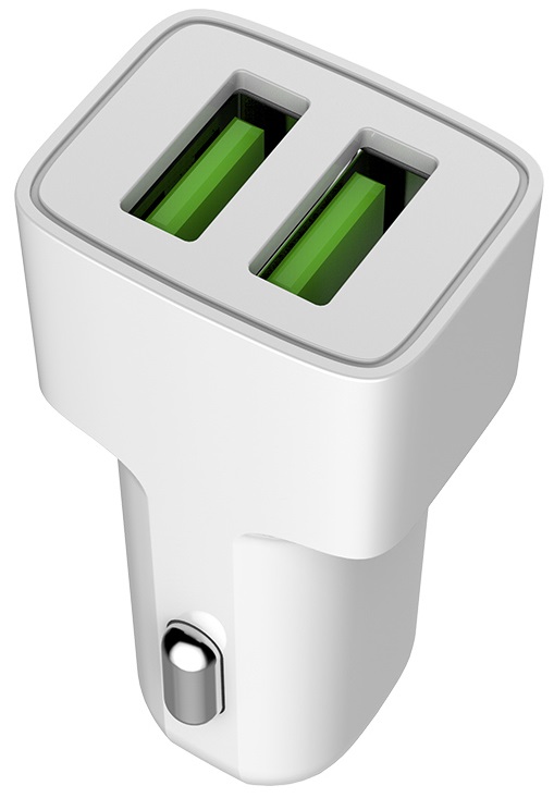 Автомобільний зарядний пристрій Colorway 2USB AUTO ID 2.4A (12W) white (CW-CHA009-WT) · 2