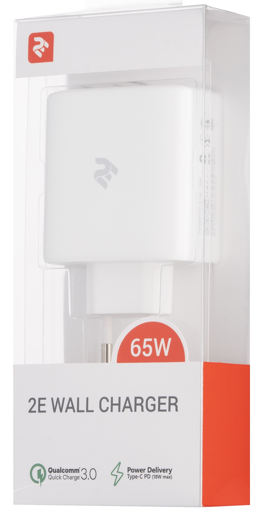 Мережевий зарядний пристрій 2Е USB-C Wall Charger GaN 65W white (2E-WC3USB65W-W) · 5