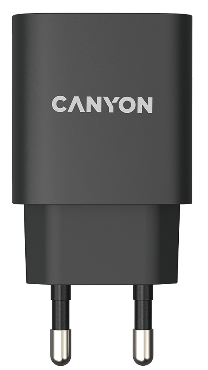 Мережевий зарядний пристрій CANYON H-20-02 PD USB-C 20W Black (CNE-CHA20B02) · 2
