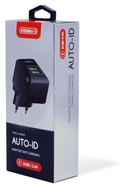 Мережевий зарядний пристрій INTALEO TCA242 (2USB2.4A) Black · 2