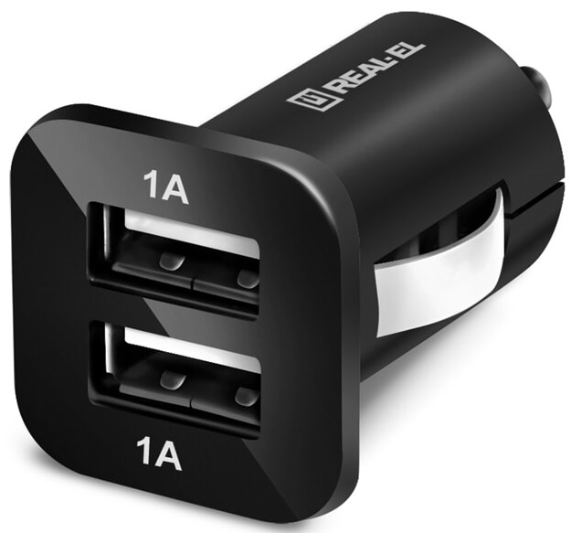 Автомобільний зарядний пристрій REAL-EL CA-22 в Києві