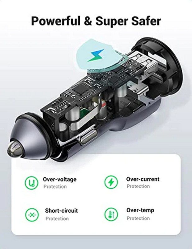 Автомобільний зарядний пристрій UGREEN CD213 42.5W Car Charger (60980) · 5