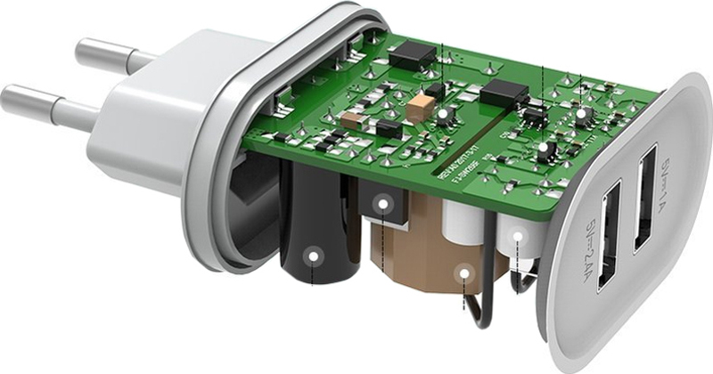 Мережевий зарядний пристрій UGREEN CD104 White (20384) · 3