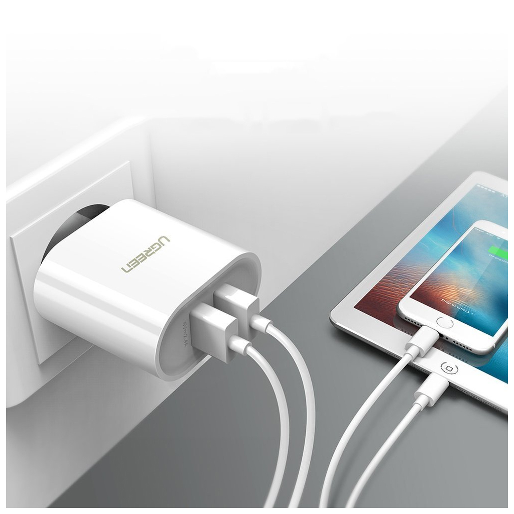 Мережевий зарядний пристрій UGREEN CD104 White (20384) · 6