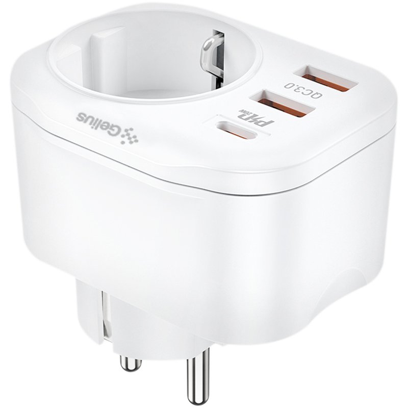 Мережевий зарядний пристрій GELIUS Moxie GP-HC050 2USB (QC3.0)+Type-C (PD20W) White (90472) · 2