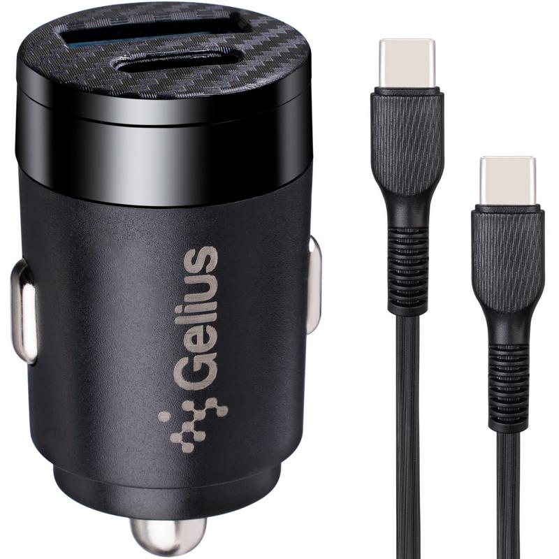 Автомобільний зарядний пристрій GELIUS Pro Inch Twix GP-CC010C USB+Type-C QC/PD (30 Watt) + Cable Type-C-Type-C (92306) · 5