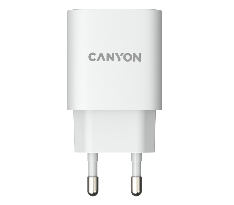Мережевий зарядний пристрій CANYON H-20-04 PD QC 3.0 1xUSB-A 1xUSB-C 20W White (CNE-CHA20W04) · 4