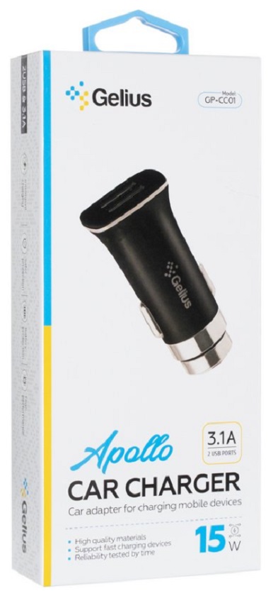 Автомобільний зарядний пристрій GELIUS Pro Apollo GP-CC01 2USB 15W Black (92660) · 2