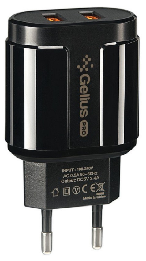 Мережевий зарядний пристрій GELIUS Pro Avangard GP-HC062 2USB Black (75590) в Києві