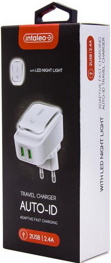 Мережевий зарядний пристрій Intaleo TCL242 2xUSB 2.4A White · 2